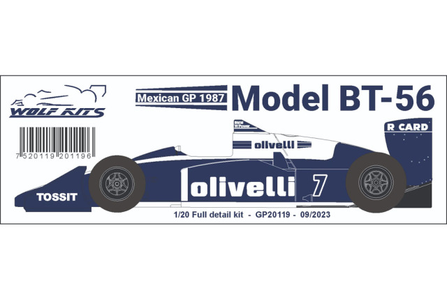 【希少】スパーク1/43 ブラバム BT56 メキシコGP 1987 パトレーゼ 予約] スパーク 1/43 ブラバム BT56 メキシコGP 1987 3rd R.パトレーゼ