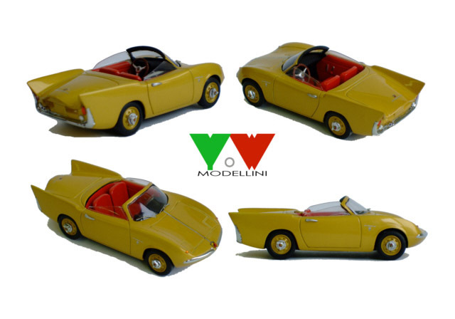 YOW Modellini K084 フィアット アバルト 750 Spider Bertone 1/43