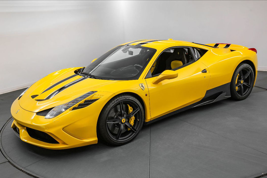 ** 予約商品 ** LOOKSMART LS1221B 1/12 Ferrari 458 Speciale Giallo Modena - Racing Livery