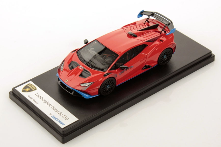 LOOKSMART LS523I 1/43 Lamborghini Huracan STO Arancio Xanto Blu Nila Frames And Livery