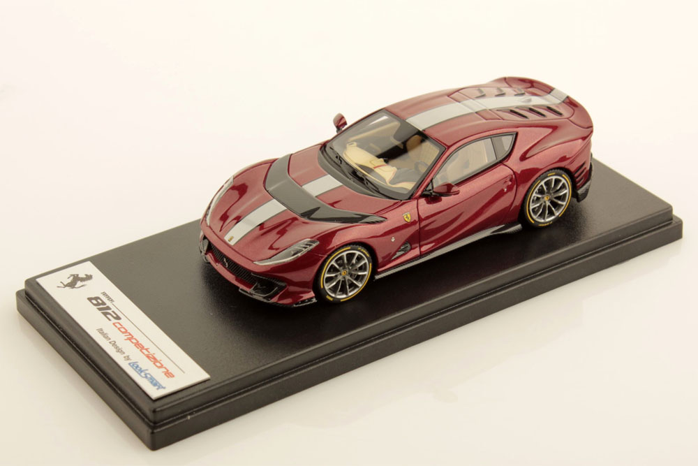 LOOKSMART LS530D 1/43 Ferrari 812 Competizione Rosso Fiorano  /Grey stripe