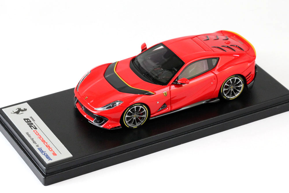 LOOKSMART LS530E 1/43 Ferrari 812 Competizione Rosso Scuderia / Yellow Lines