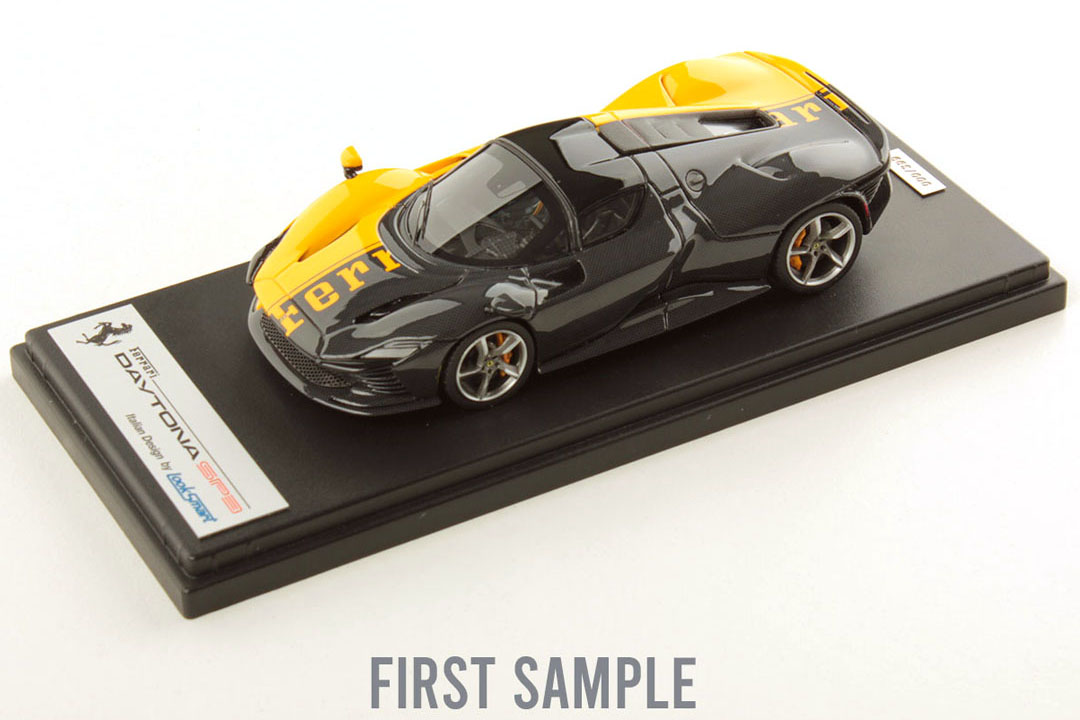 ** 予約商品 ** LOOKSMART LS535SE3 1/43 Ferrari Daytona SP3 Giallo Modena / Shiny Carbon Limited 399 pcs