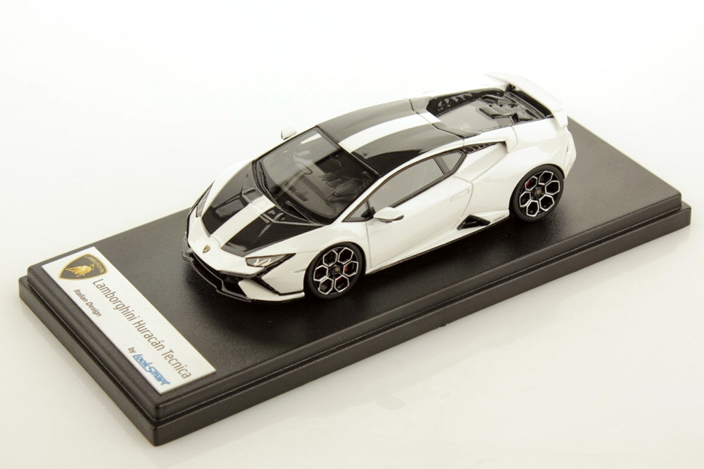 LOOKSMART LS536E 1/43 Lamborghini Huracan Tecnica Bianco Asopo / Black Livery