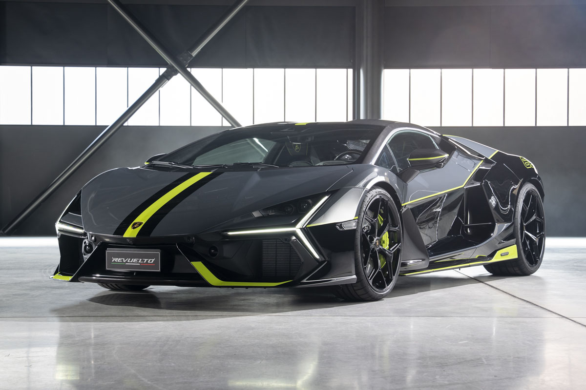 ** 予約商品 ** LOOKSMART LS543K 1/43 Lamborghini Revuelto Grigio Telesto with Nero Noctis / Verde Scandal Livery