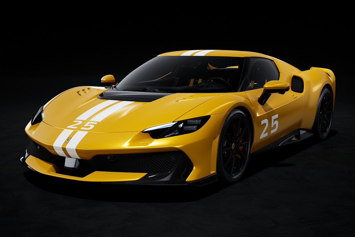 ** 予約商品 ** LOOKSMART LS564C 1/43 Ferrari 296 Speciale Giallo Tristrato with Livery