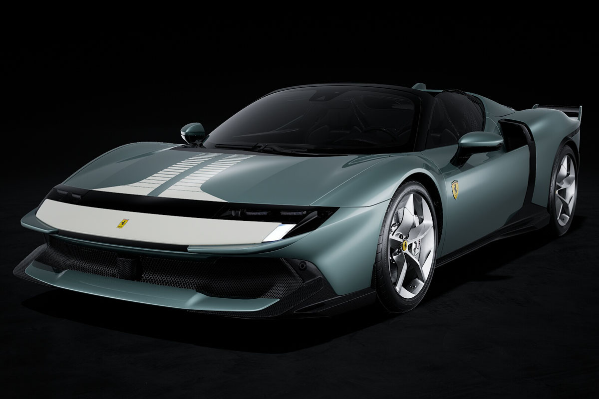 ** 予約商品 ** LOOKSMART LS566G 1/43 Ferrari 849 Testarossa Spider Celeste Trevi Assetto Fiorano