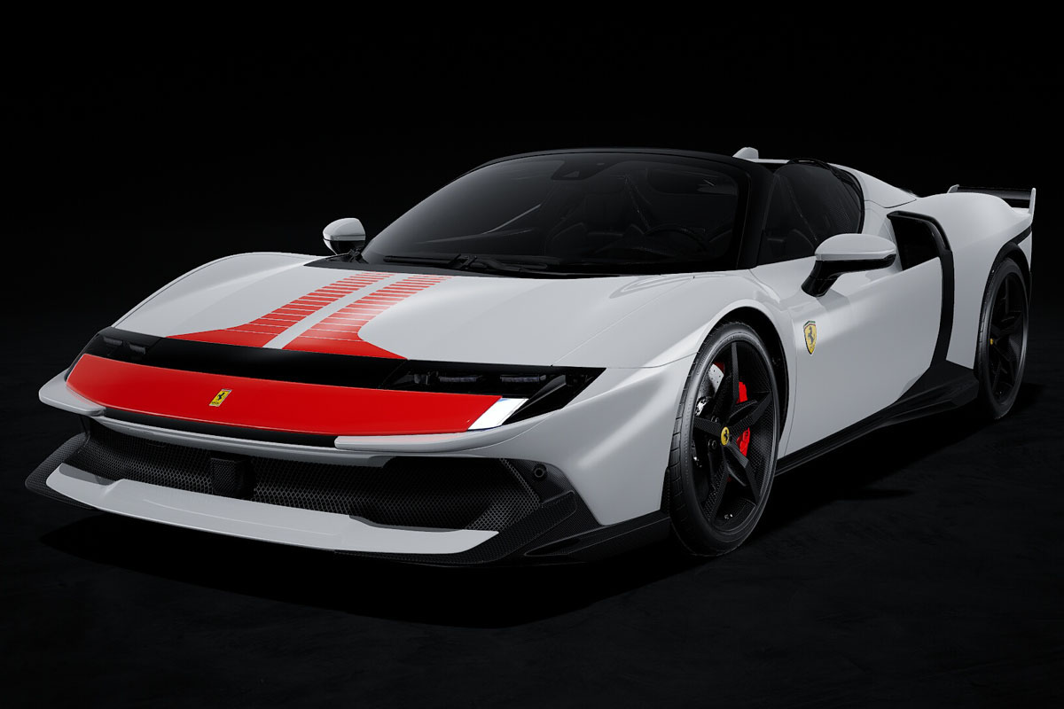 ** 予約商品 ** LOOKSMART LS566H 1/43 Ferrari 849 Testarossa Spider Bianco Artico Assetto Fiorano