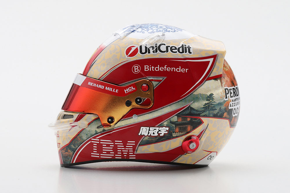 ルックスマート LSHEL010 1/5 ヘルメット 周冠宇 スクーデリア