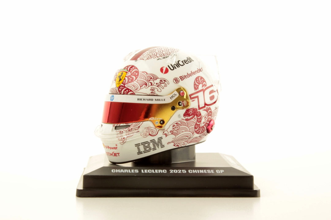 ** 予約商品 ** LOOKSMART LSHEL011 1/5 Helmet Charles Leclerc Chinese GP 2025