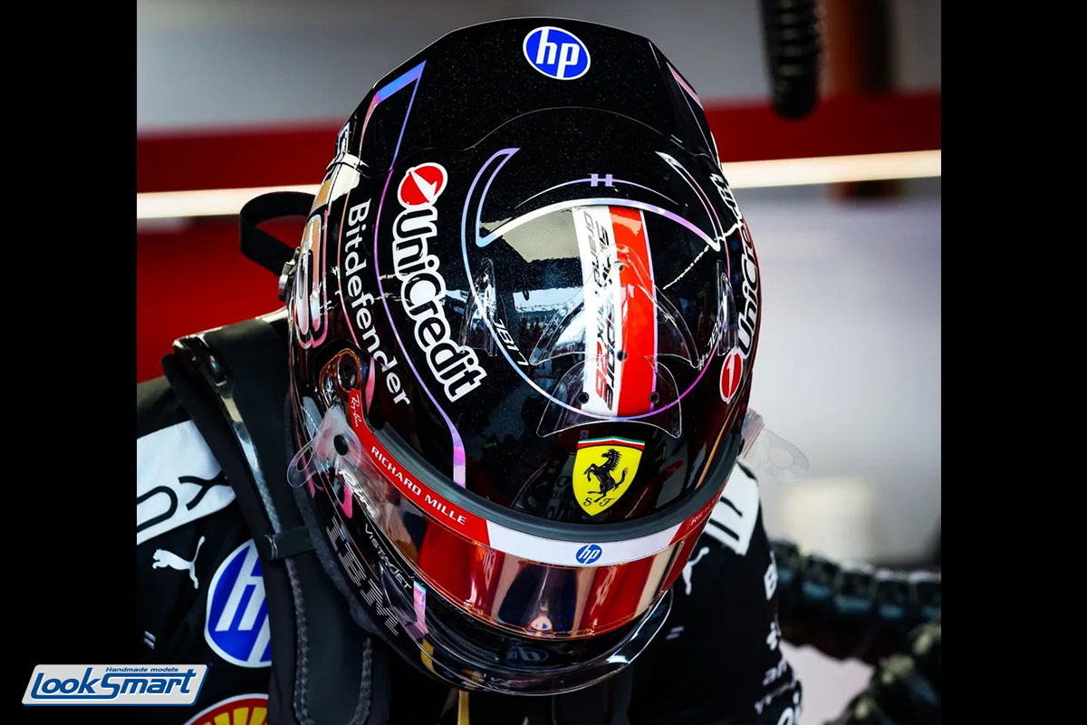 ** 予約商品 ** LOOKSMART LSHEL040 1/5 Helmet Charles Leclerc Scuderia Ferrari HP Singapore GP 2026