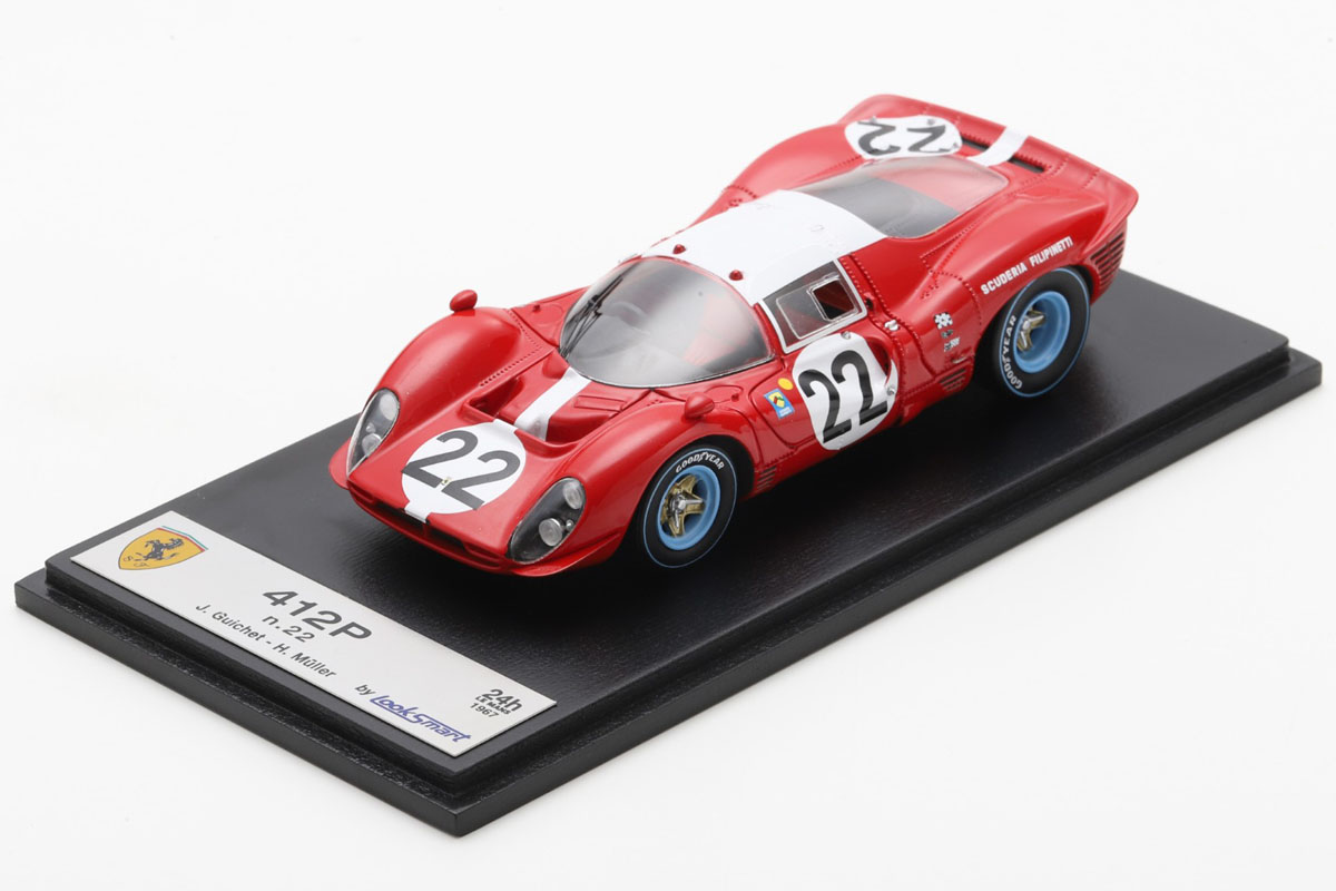 LOOKSMART LSLM157 1/43 Ferrari 412P No.22 Le Mans 1967 Jean Guichet - Herbert Muller
