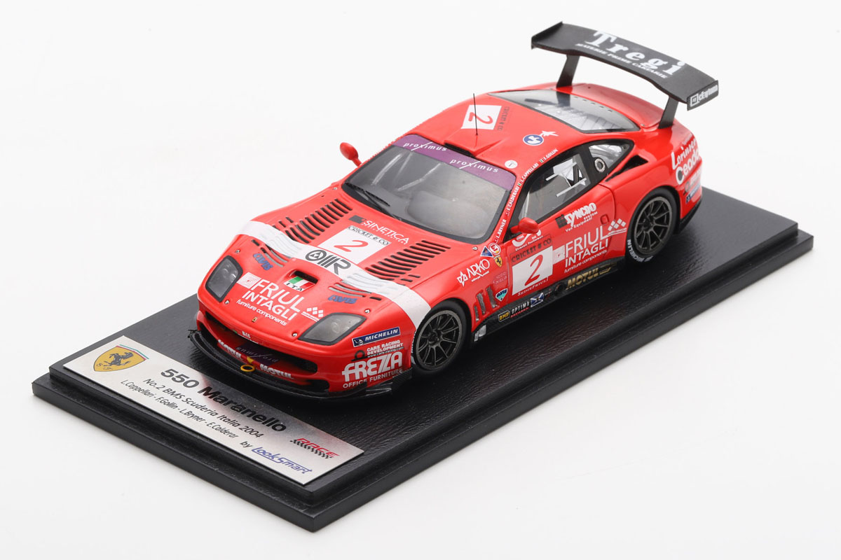 ** 予約商品 ** LOOKSMART LSRC218 1/43 Ferrari 550 Maranello BMS No.2 Winner 24H Spa 2004