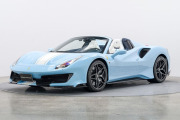 ** 予約商品 ** BBR Deluxe C218N1DL 1/43 Ferrari 488 Pista Spider Azzurro la Plata / White stripe