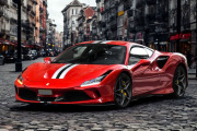 ** 予約商品 ** BBRC224A6 1/43 Ferrari F8 Tributo Rosso Corsa with Argento Nurburgring & Black stripe