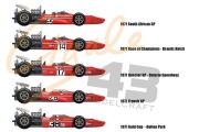 Cigale 43 Decal CDS024 1/43 March 701 Frank Williams Racing 1971 for Pescarolo - Allen - Bell - Max - Trimmer 【メール便可】