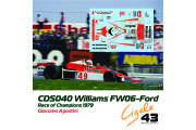 Cigale 43 Decal CDS040 1/43 Williams FW06 Agostini Racing Giacomo Agostini Race of Champions 1979 【メール便可】