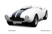 ** 予約商品 ** CMC M-304 1/18 Ferrari 375 MM Spider White - Blue stripes Limited 1500pcs