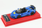 BBR Deluxe C286ADL 1/43 Ferrari SF90XX Spider Azzurro Dino (Red Leather Base) Limited 35pcs