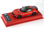 BBR Deluxe C306BDL 1/43 Ferrari 12 Cilindri Panoramic roof Rosso Corsa / Black Wheels (Red Leather Base) Limited 35pcs