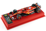 BBR Deluxe C307ADL Ferrari SF-24 Italian GP Monza 2024 C.Leclerc Winner (Red leather base) Limited 135pcs