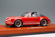 EIDOLON EML212A 1/18 Singer 911 (964) Targa Red / Cream White Stripe Limited 80pcs