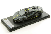 LOOKSMART LS543K 1/43 Lamborghini Revuelto Grigio Telesto with Nero Noctis / Verde Scandal Livery