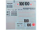 MSMクリエイション D227 1/24 Honda Civic EF3 Idemitsu Motion デカール 【メール便可】