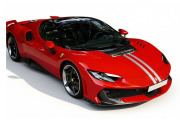 ** 予約商品 ** BBR P18270B1 1/18 Ferrari 296 Speciale A Rosso Corsa with silver stripes （ケース付）