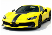 ** 予約商品 ** BBR P18270G1 1/18 Ferrari 296 Speciale A Giallo Kuramochi Matt with Black - Grey stripes（ケース付）