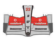 SHUNKO D127 1/8 MP4/23 Front decal set (for Deagostini) 【メール便可】