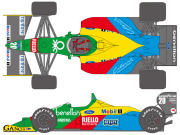 ** 予約商品 ** SHUNKO D221 1/20 Benetton B188 1988 Decal set (for Tamiya)【メール便可】