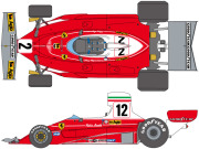 SHUNKO D475 1/12 Ferrari 312T 1975-76 Decal set (for Tamiya) 【メール便可】