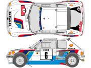 ** 予約商品 ** SHUNKO D535 1/24 Peugeot 205T16 1985 Monte carlo Decal set (for Tamiya) 【メール便可】