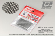 TOP STUDIO TD23300 0.6-1.0mm Resin Hex Rivet B
