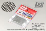 TOP STUDIO TD23301 0.6-1.0mm Resin Hex Rivet C