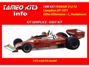TAMEO kit TMK437 Ferrari 312 T2 Canadian GP 1977 G.Villeneuve / C.Reutemann