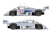 Vector One Decals D24-010 1/24 Sauber C9 1989-1990 3 in 1 【メール便可】