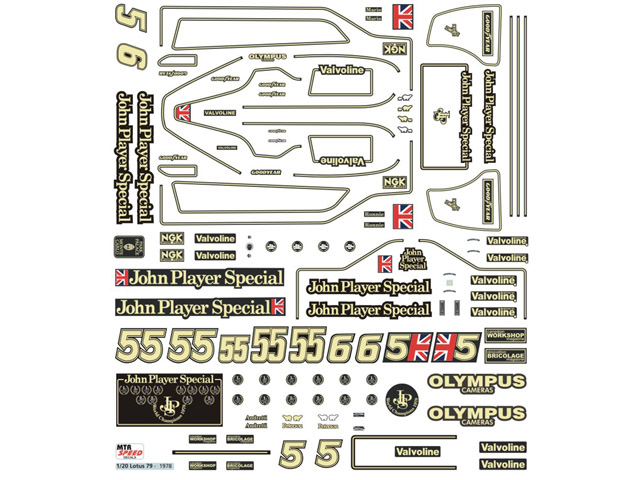 MTR Speed 1/20 ロータス79 JPS 1978 コンバーションデカール (タミヤ対応）【メール便可】