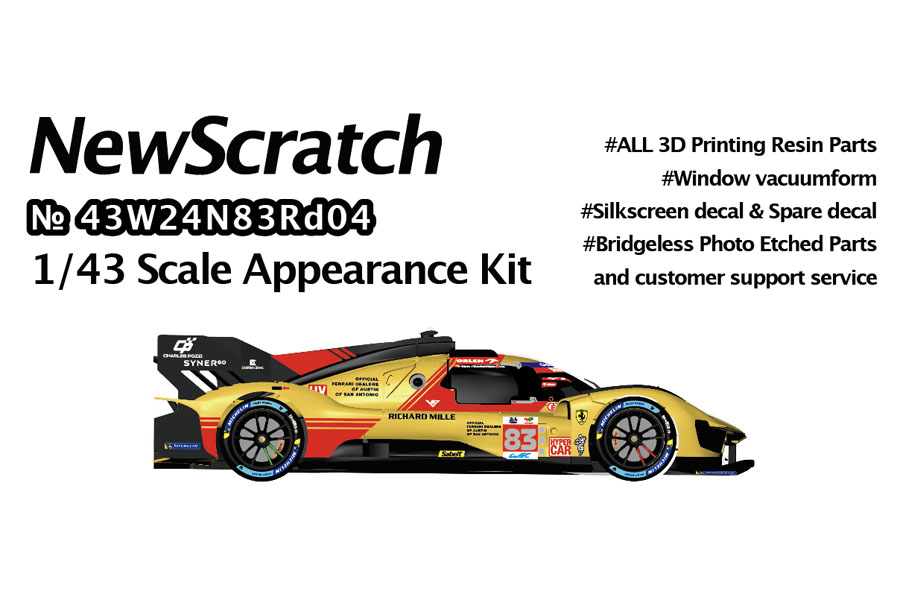 NewScratch 43W24N83Rd04 1/43kit 499P LM 2024 No.83