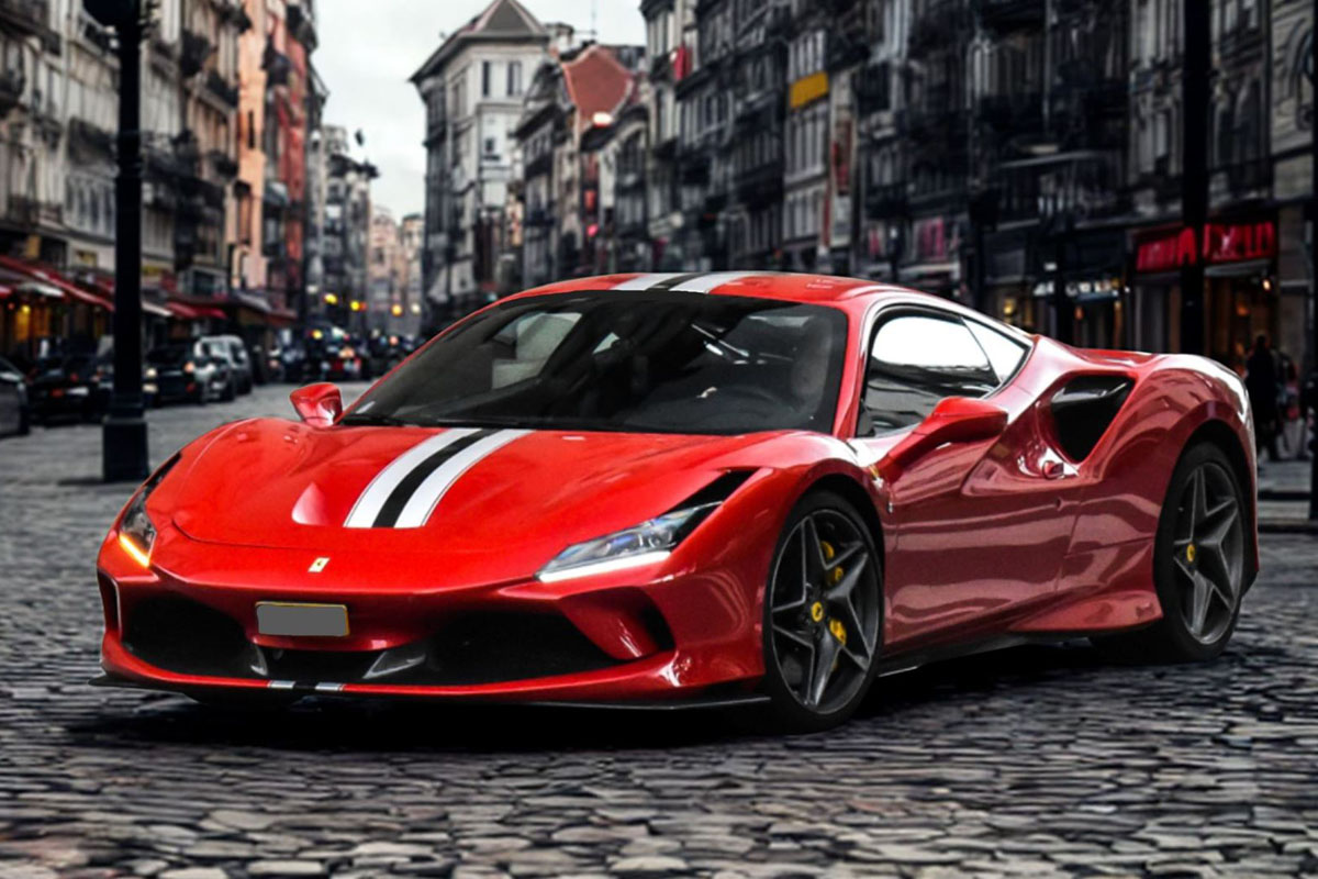 ** 予約商品 ** BBR P18171A6V 1/18 Ferrari F8 Tributo Rosso Corsa with Argento Nurburgring & Black stripe （ケース付）
