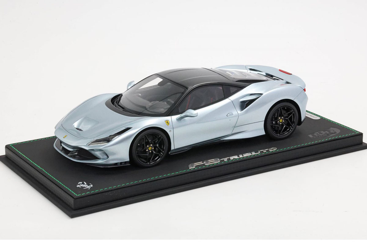 BBR P18171O1-25V 1/18 Ferrari F8 Tributo Grigio Titanio - Grigio Medio roof - Black Wheels Limited 36pcs （ケース付）