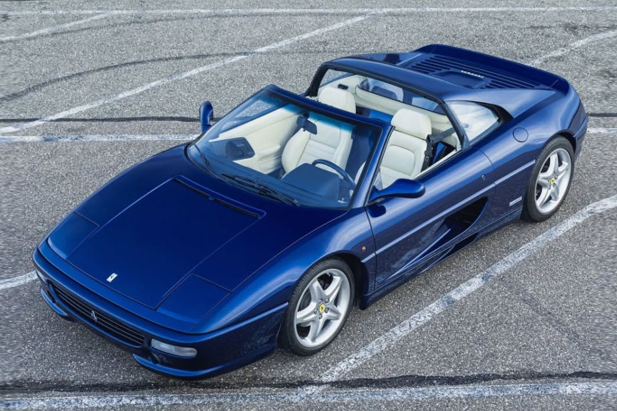 ** 予約商品 ** BBR P18176DV 1/18 Ferrari F355 GTS Targa - Manual Gear Blu Le Mans - Cream interior - Ex Schumacher （ケース付）