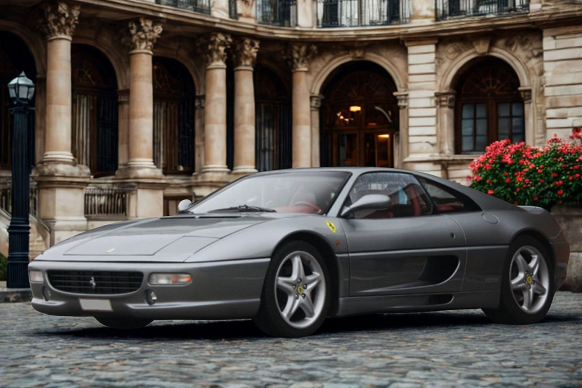 ** 予約商品 ** BBR P18178CCHAV 1/18 Ferrari F355 Berlinetta Automatic Gear / Challenge Grid Grey Silverstone - Red interior （ケース付）