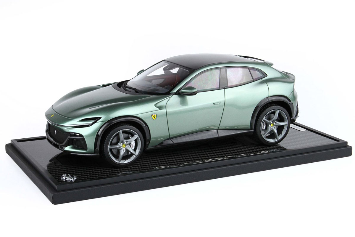 【お取り寄せ商品】 BBR P18219PLFCFV 1/18 Ferrari Purosangue Piero Ferrari Dora green (Carbon base) Limited 30pcs （ケース付）