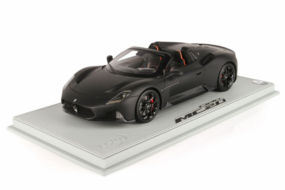 【お取り寄せ商品】 BBR P18222MBV 1/18 Maserati MC20 CIELO Matt Black Limited 40pcs （ケース付）