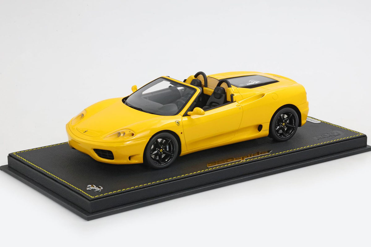 【お取り寄せ商品】 BBR P18229BV 1/18 Ferrari 360 Modena Spider Manual Gear Giallo Modena  Limited 32pcs （ケース付）