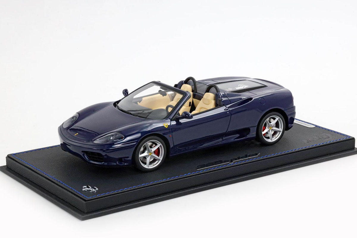BBR P18229DV 1/18 Ferrari 360 Modena Spider Manual Gear Blu Le