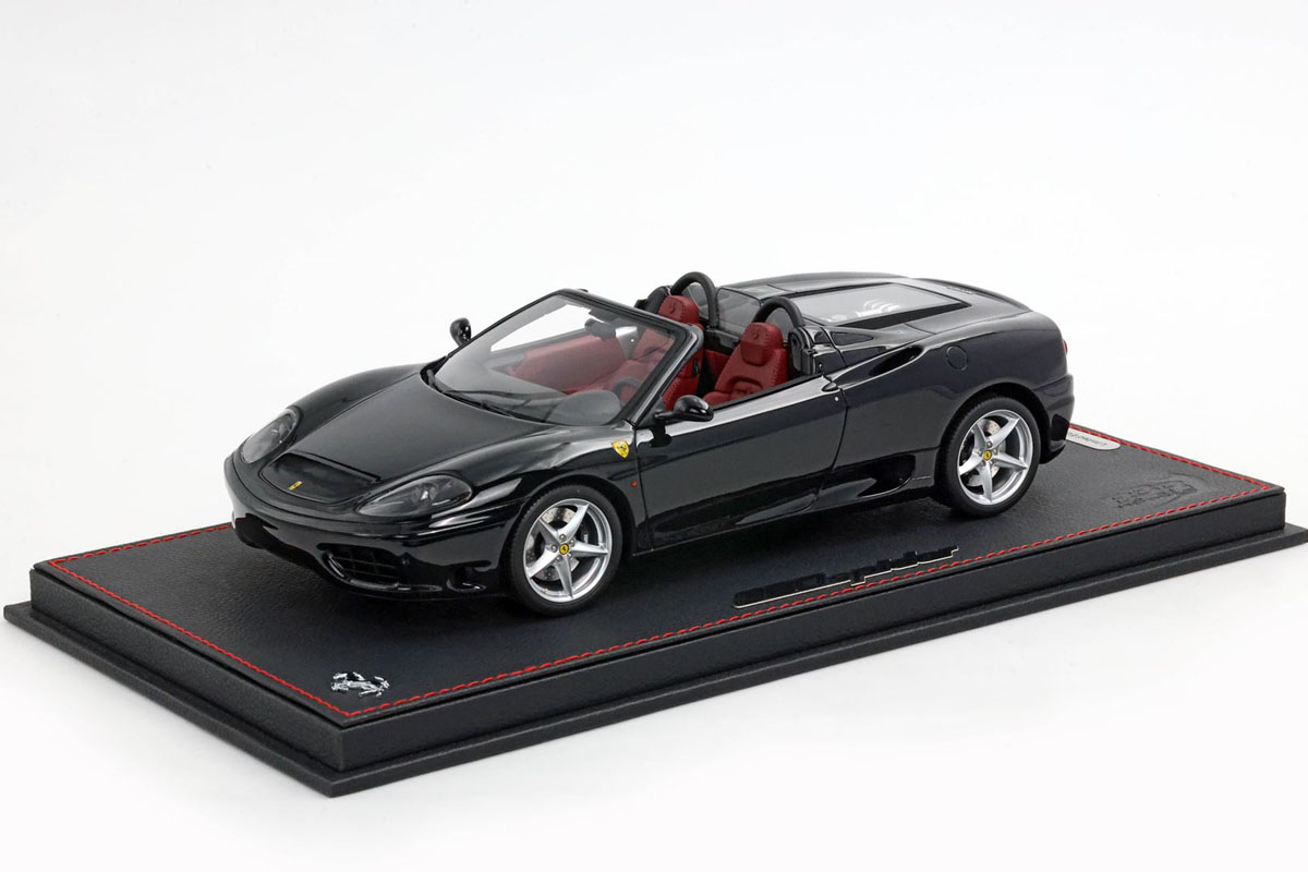 BBR P18229EV 1/18 Ferrari 360 Modena Spider Manual Gear Gloss Black - Bordeaux Limited 28pcs （ケース付）
