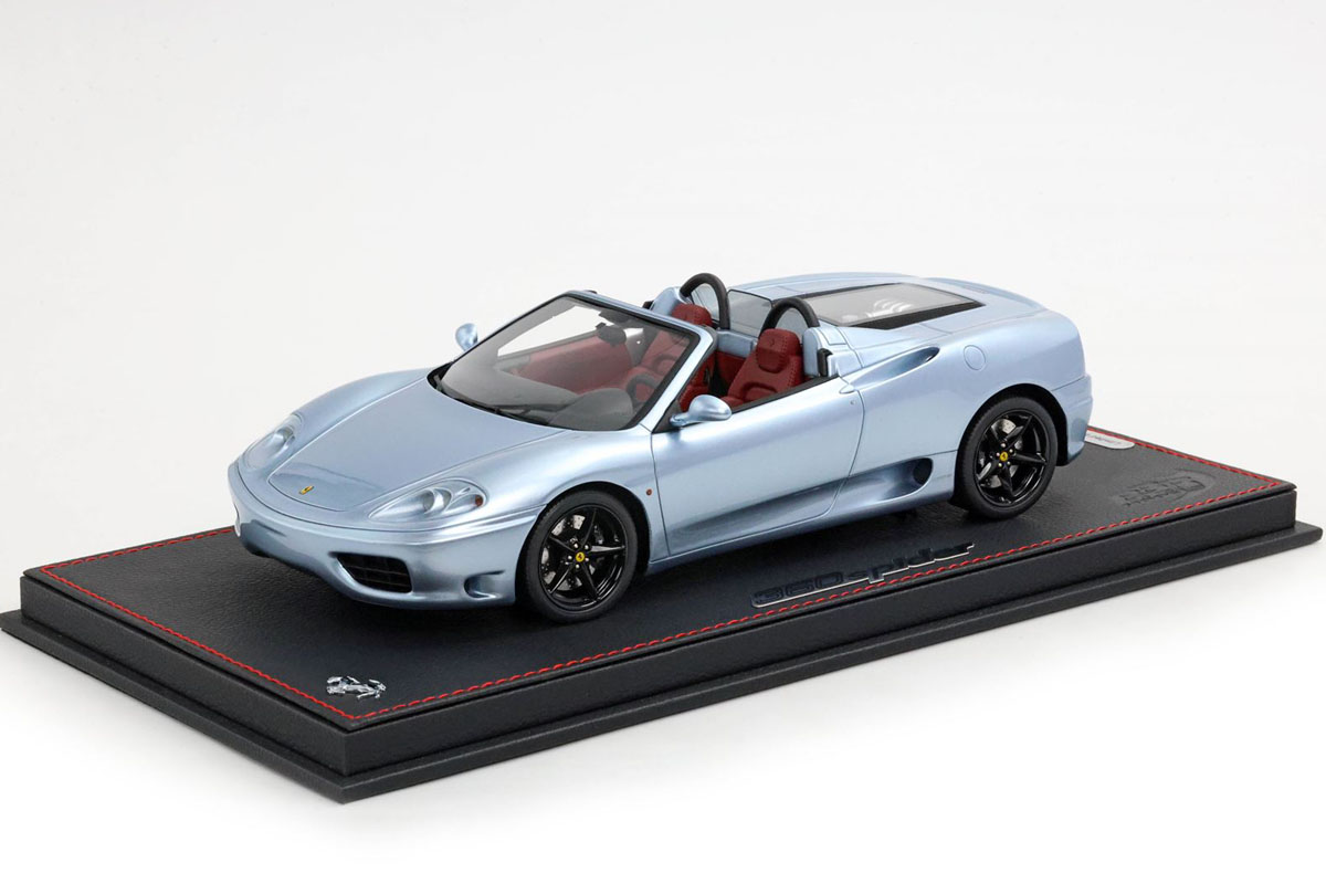 【お取り寄せ商品】 BBR P18233CV 1/18 Ferrari 360 Modena Spider Automatic Gear (Challenge Back Grid) Grigio Alloy - Beige （ケース付）